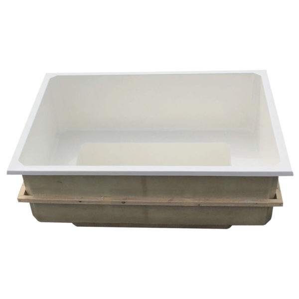 Upotettava Simple 2700 kylpytynnyrin lasikuituaihio - Valkoinen (RAL 9010)